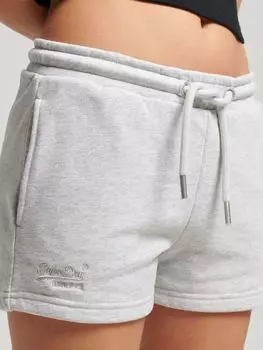 Трикотажные шорты с вышитым логотипом Vintage Superdry, ледниковый серый мергель