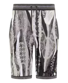 Трикотажные шорты с жаккардовым узором кудемо Carlo Colucci, серый