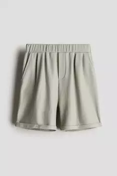 Трикотажные шорты свободного покроя H&M, зеленый