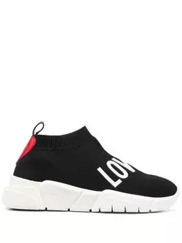 Трикотажные слипоны Love Love Moschino, черный