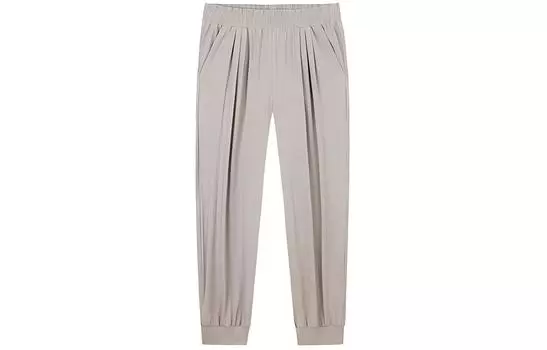 Трикотажные спортивные брюки Anta Variety Training Collection, женские, льняные, серые, Linen Gray