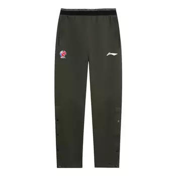 Трикотажные спортивные брюки LiNing CBA Collection, унисекс, цвет «Обсидиановый серый»