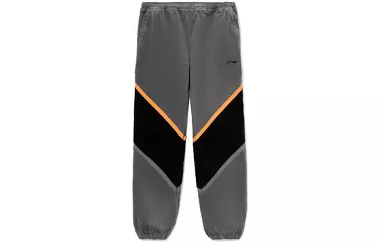Трикотажные спортивные брюки LiNing CF Tracing, унисекс, матово-серые, Solitude Gray