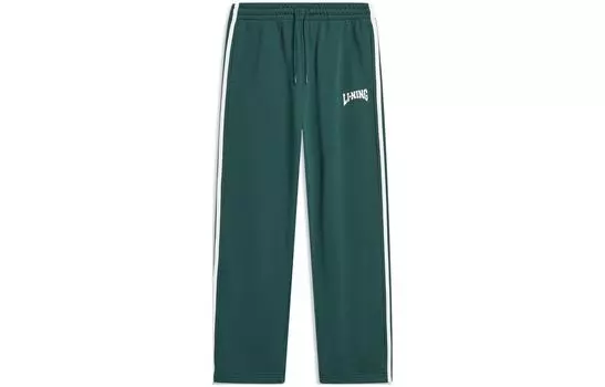 Трикотажные спортивные брюки LiNing Sports Life Collection унисекс, цвет сосновый яшма-зеленый
