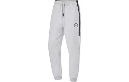 Трикотажные спортивные брюки LiNing унисекс серебристо-березово-серые, Silver Birch Gray