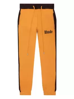 Трикотажные спортивные брюки с полосками по бокам RHUDE, желтый