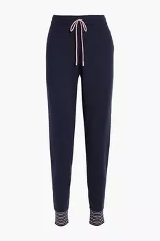 Трикотажные спортивные брюки в полоску с отделкой ROKSANDA, нави