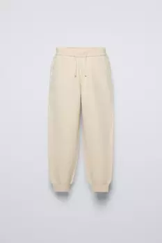 Трикотажные спортивные брюки ZARA, экрю