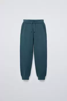 Трикотажные спортивные брюки ZARA, бензиновый синий