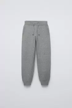 Трикотажные спортивные брюки ZARA, серый мергель