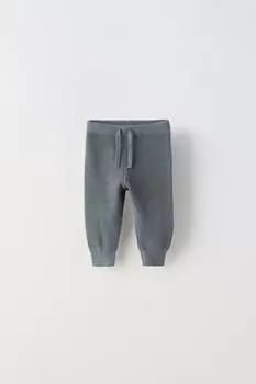 Трикотажные спортивные брюки ZARA, средне-синий