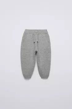 Трикотажные спортивные брюки ZARA, средний-серый