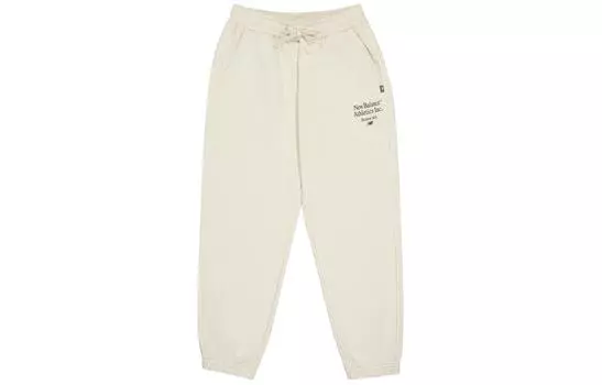 Трикотажные спортивные брюки женские цвета экрю New Balance, Ecru