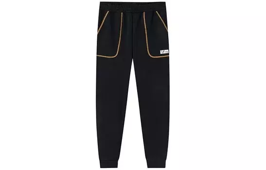 Трикотажные спортивные штаны Basketball Collection унисекс черного/желтого цвета Anta, черный/желтый