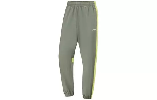 Трикотажные спортивные штаны Fitness Series для мужчин, зеленые Lining, зеленый