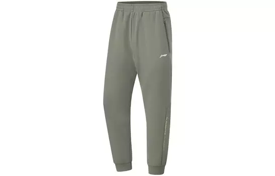 Трикотажные спортивные штаны Fitness Series для мужчин, зеленые Lining, зеленый
