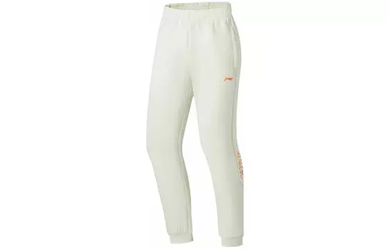 Трикотажные спортивные штаны Fitness Series унисекс кремово-белого цвета Lining, кремовый/белый
