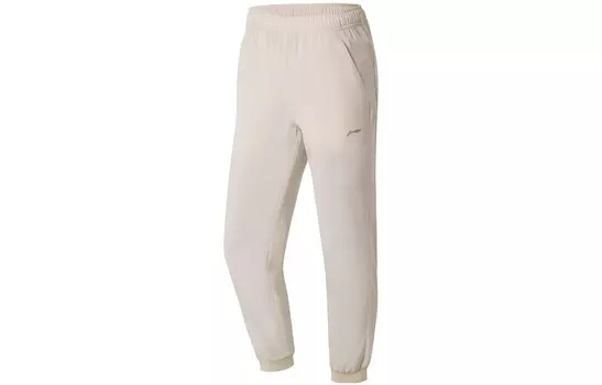 Трикотажные спортивные штаны Fitness Series женские, овсяно-серые Lining