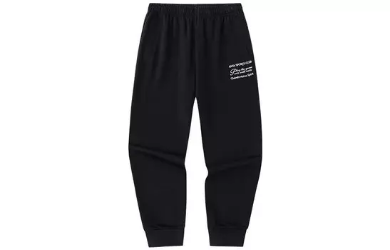 Трикотажные спортивные штаны Life Collection унисекс черного цвета Anta, черный