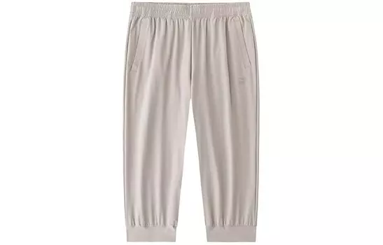 Трикотажные спортивные штаны Life Collection женские из льна серого цвета Anta