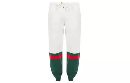 Трикотажные спортивные штаны мужские белые Gucci, белый