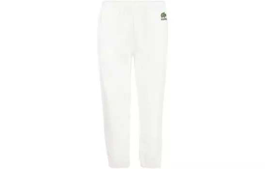 Трикотажные спортивные штаны мужские белые Lacoste, белый