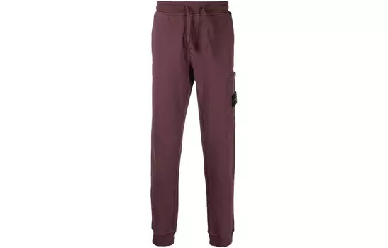 Трикотажные спортивные штаны мужские бордовые Stone Island, цвет Burgundy