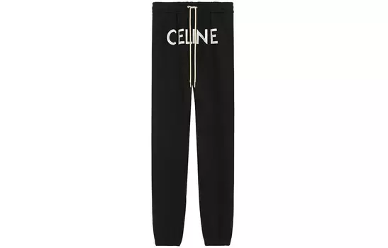 Трикотажные спортивные штаны мужские черные Celine, черный