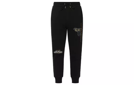 Трикотажные спортивные штаны мужские черные Evisu, черный