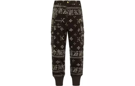 Трикотажные спортивные штаны мужские черные Evisu, черный