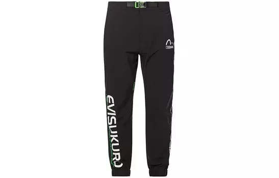 Трикотажные спортивные штаны мужские черные Evisu, черный