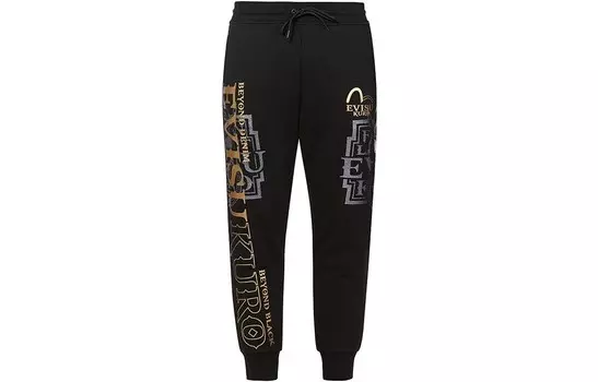 Трикотажные спортивные штаны мужские черные Evisu, черный