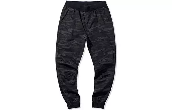 Трикотажные спортивные штаны мужские черные камуфляжные Lining, черный