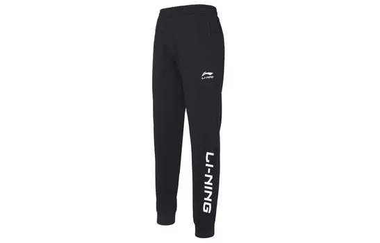 Трикотажные спортивные штаны мужские черные Lining, черный