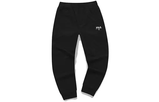 Трикотажные спортивные штаны мужские, цвет черный как смоль Fila, черный