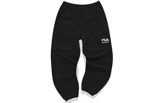 Трикотажные спортивные штаны мужские, цвет черный как смоль Fila, черный