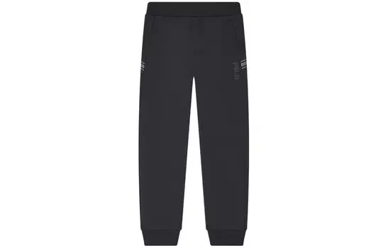 Трикотажные спортивные штаны мужские, цвет черный как смоль Fila, черный