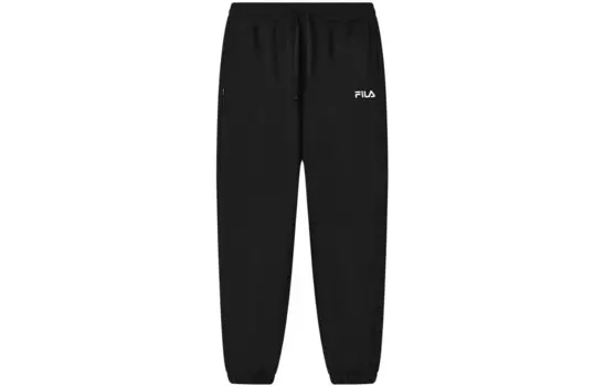 Трикотажные спортивные штаны мужские, цвет черный как смоль Fila, черный