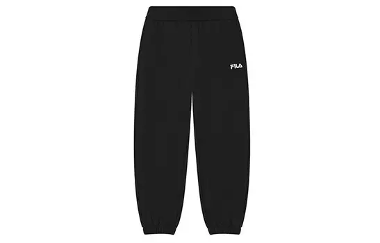 Трикотажные спортивные штаны мужские, цвет черный как смоль Fila, черный