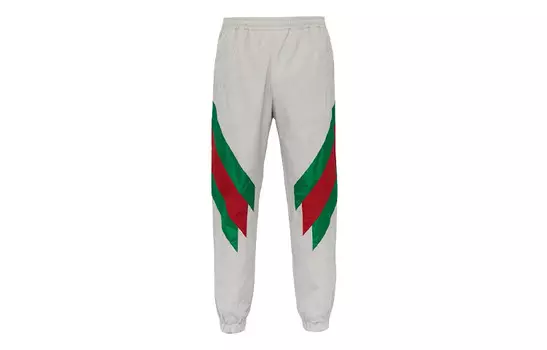 Трикотажные спортивные штаны мужские цвета слоновой кости Gucci, белый/слоновая кость