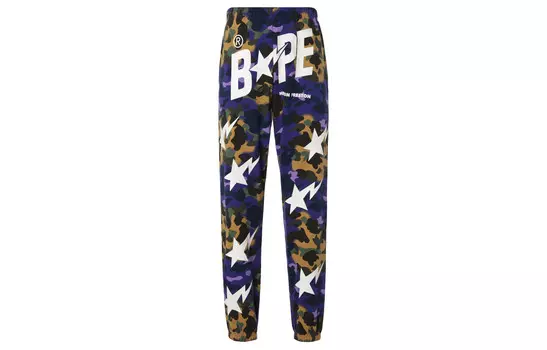 Трикотажные спортивные штаны мужские фиолетовые A Bathing Ape, фиолетовый