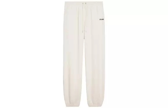 Трикотажные спортивные штаны мужские флуоресцентно-белые Celine, белый