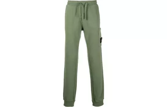 Трикотажные спортивные штаны мужские Matcha Green Stone Island, зеленый