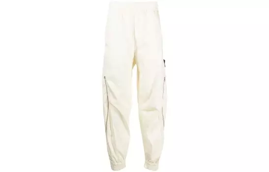 Трикотажные спортивные штаны мужские молочно-белые Stone Island, слоновая кость