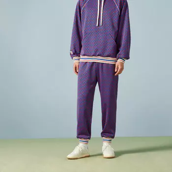 Трикотажные спортивные штаны мужские разноцветные Gucci, цвет Multicolor