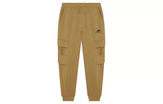 Трикотажные спортивные штаны мужские рыже-желтые New Balance, желтый