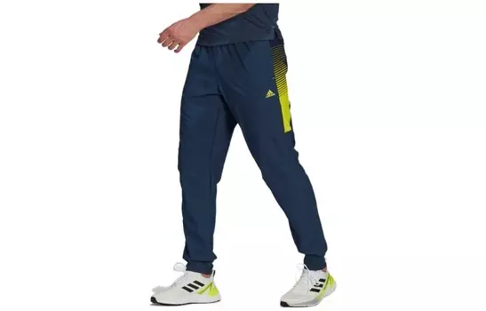 Трикотажные спортивные штаны мужские синие Adidas, синий