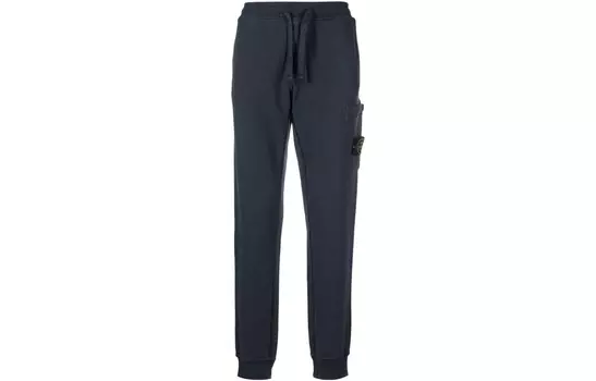 Трикотажные спортивные штаны мужские синие Stone Island, синий