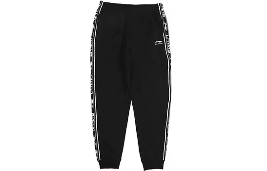 Трикотажные спортивные штаны мужские стандартные черные Lining, черный