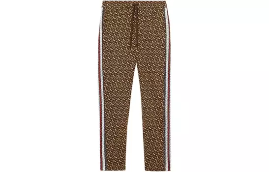 Трикотажные спортивные штаны мужские темно-коричневые Burberry, коричневый